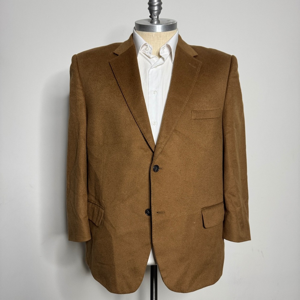 Pronto Uomo Couture 100% Cashmere Blazer Mens 48 Regular Brown Single‎ Breasted